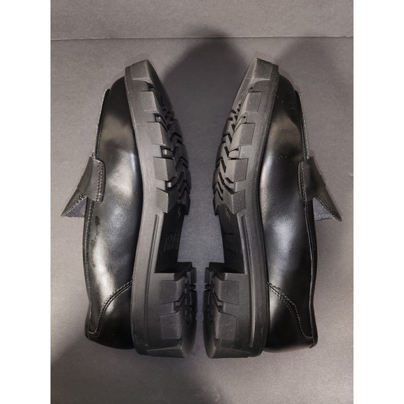 Crown Vintage Lane Womens 8W Black Lug Sole Penny Loafers Platform 90s Chunky - Picture 7 of 10